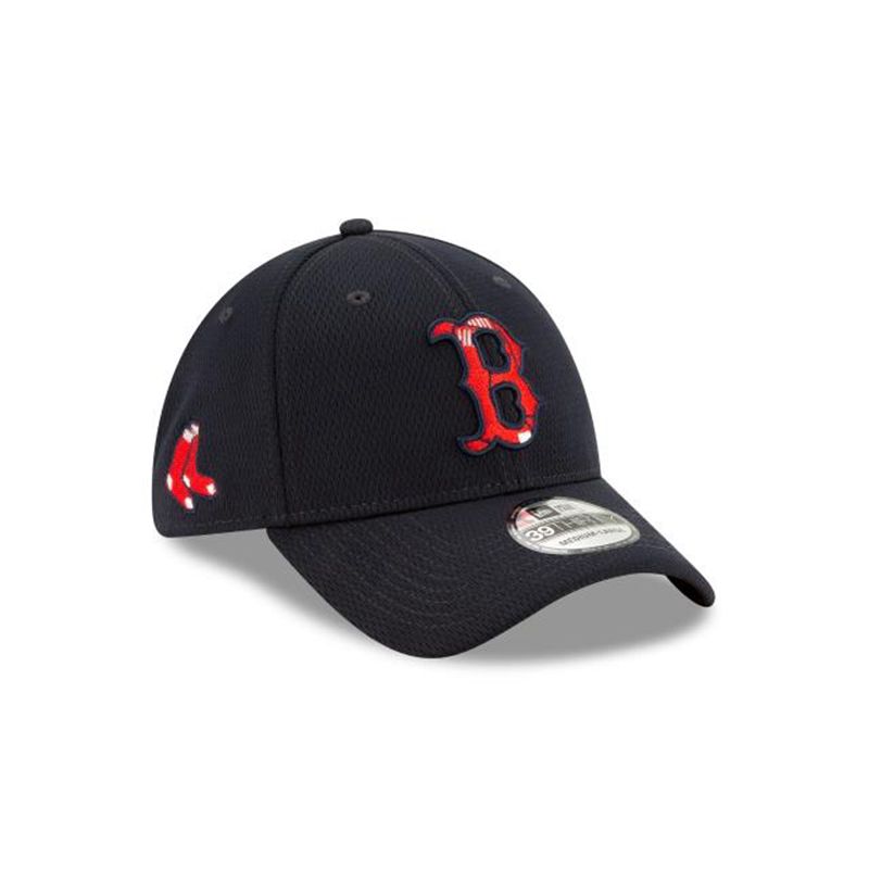 MLB Boston Red Sox Batting Practice 39Thirty Stretch Fit (RXQ4128) - Blue New Era Caps